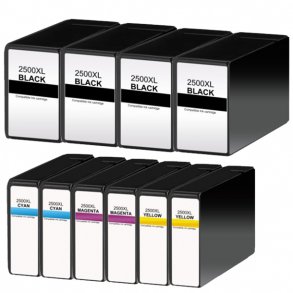 Pixojet blekkpatroner Canon PGI 2500 XL - 9254B001, 10 stk. rabattpakke 440 ml