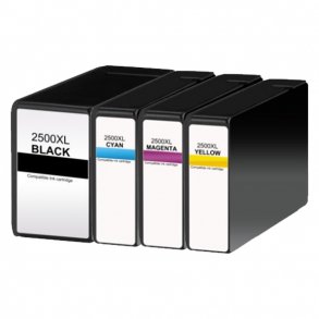 Pixojet blekkpatroner Canon PGI 2500 XL - 9254B001, 4 stk. rabatpakke 140 ml