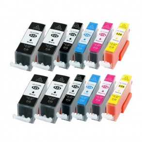 Kompatible blkpatroner Canon PGI 525 CLI 526, 12 stk. rabatpakke 156 ml