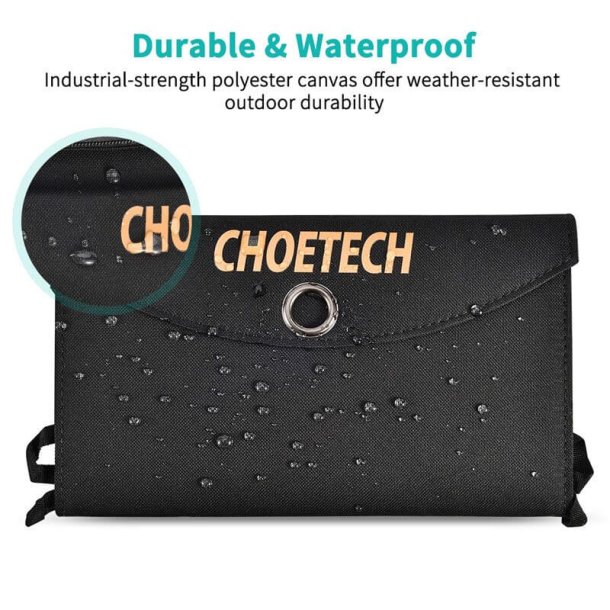 Choetech 2-port solpanel, 19W, svart