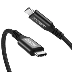 Choetech USB-C - USB-C PD-kabel, 100W, 2 m, svart