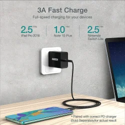 Choetech USB-C - USB-C PD-kabel, 60W, 1,2 m, svart