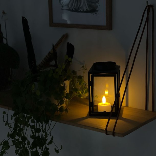 LED ljussats - Blockljus, kronljus och v&auml;rmeljus, vit - 10 delar inkl.fj&auml;rrkontroll