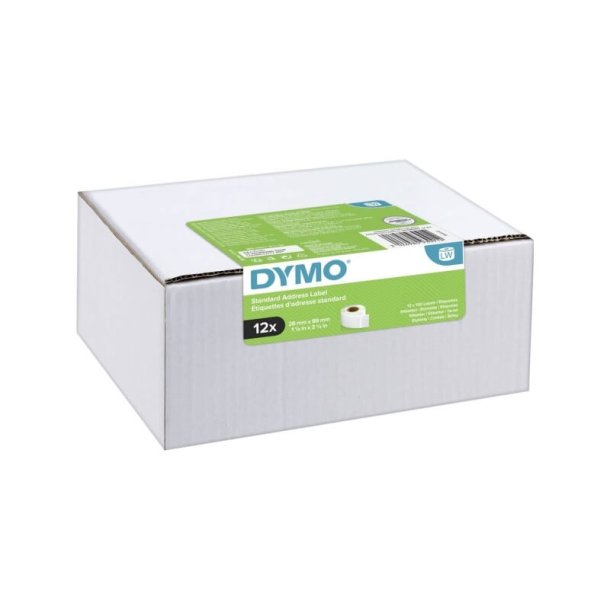 DYMO LabelWriter 28mm x 89mm std. address labels (12 pack)