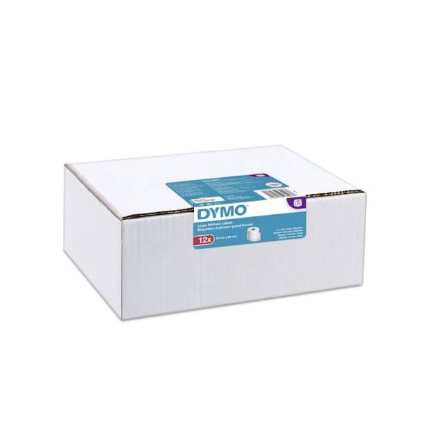 DYMO LabelWriter 36mm x 89mm std. address labels (12 pack)