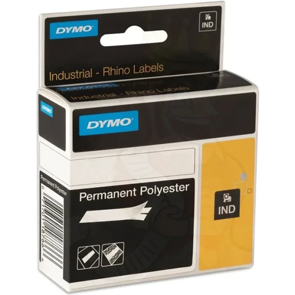 DYMO Rhino label tape 6 mm x 5.5 m, permanent polyester, black on white