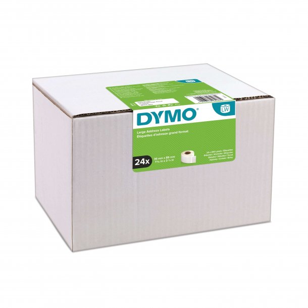 Dymo Label Labels, Address 36 mm x 89 mm White (24 rolls of 260 labels) 13187