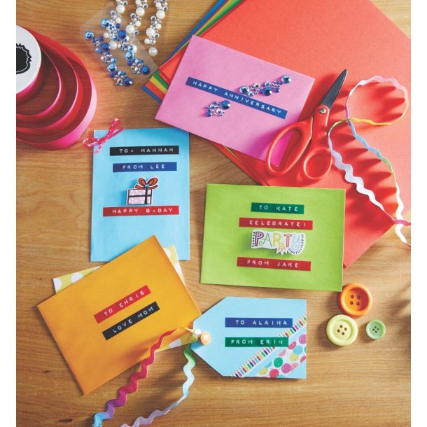 DYMO Tape Embosser 9 mm x 3 m - 3-pak - rd/bl/sort