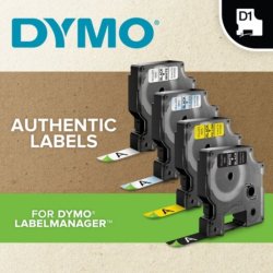DYMO tejp D1 (45015), 12 mm x 7 m - r&ouml;d/vit