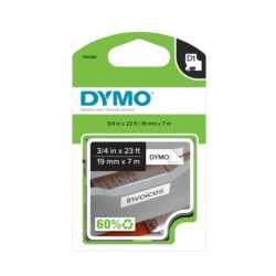 DYMO tejp D1 (45803) 19 mm x 7 m - svart/vit