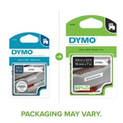 DYMO tejp D1 (45803) 19 mm x 7 m - svart/vit