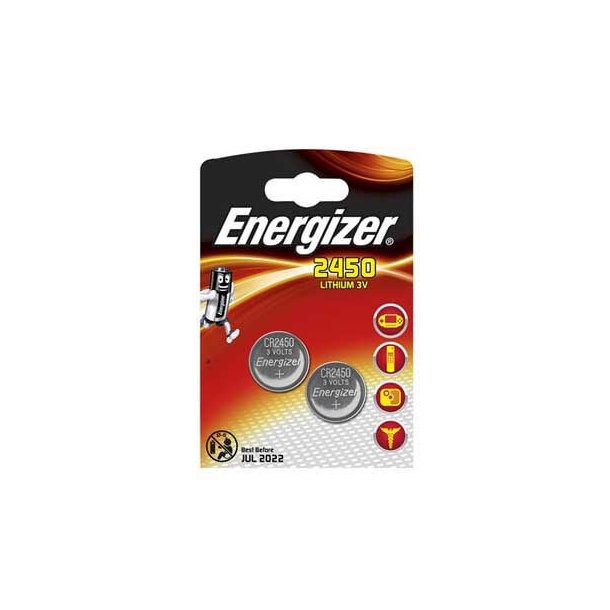 Energizer CR2450 batter, 2 stk 