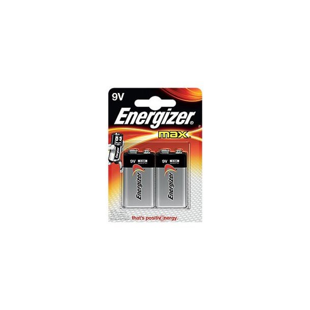 Energizer 9V batteri MAX, 2 st
