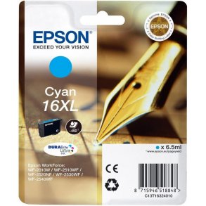 Epson bläckpatron T1632 - C13T16324012 cyan 6,5 ml, original