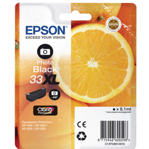 Epson bläckpatron 33XL T3361 - C13T33614012 foto svart 8,1 ml, original