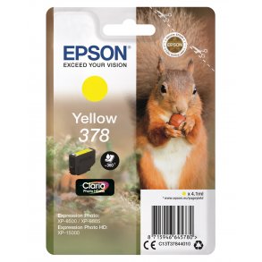 Epson bläckpatron T378 - C13T37844010 gul 4 ml, original