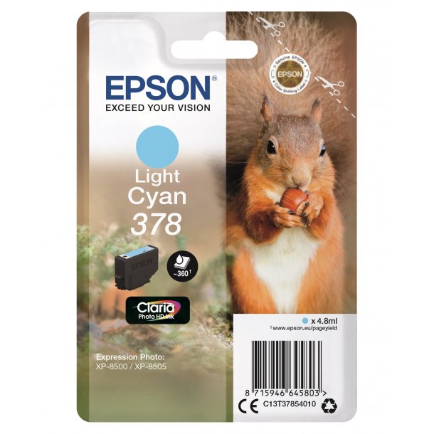 Epson T378 blekkpatron - C13T37854010 Original - Light Cyan 4,8 ml