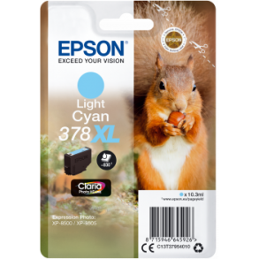 Epson bläckpatron T378 XL - C13T37954010 ljus cyan 10,3 ml, original