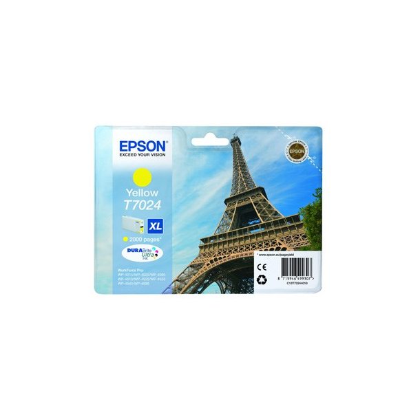 Epson T7024 XL - C13T70234010 Original - Gul 2000 sider