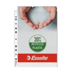 Plastficka A4 Q Line 105 my, &ouml;ppen upptill med pr&auml;gling - 100 st