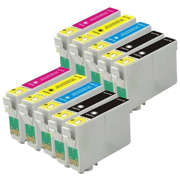 Kompatibel till Epson T1281/T1282/T1283/T1284 Bl&auml;ckpatroner Rabattpaket 10 st kompatibel 138 ml