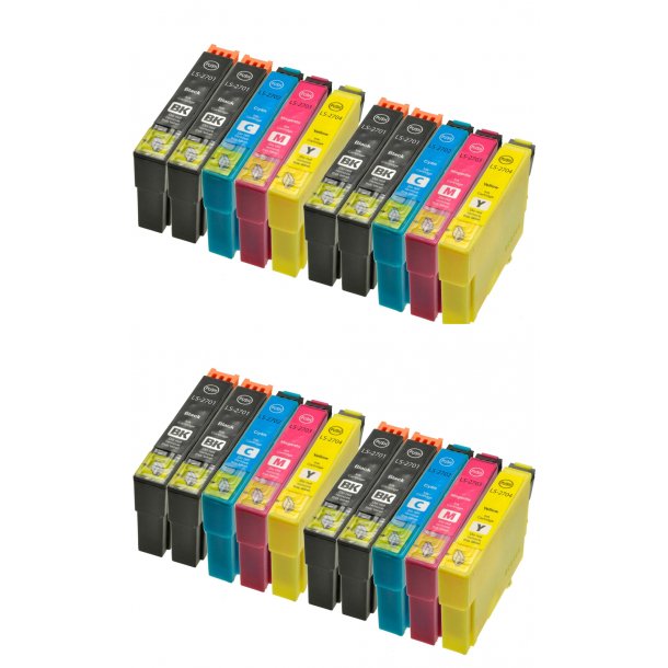 Kompatibel Epson 27 XL combo pack 20 stk bl&auml;ckpatron 472 ml
