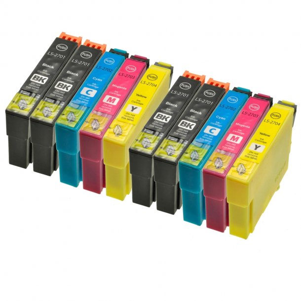 Epson 27 XL Ink Cartridge Combo Pack 10 pcs - Compatible - BK/C/M/Y 236 ml