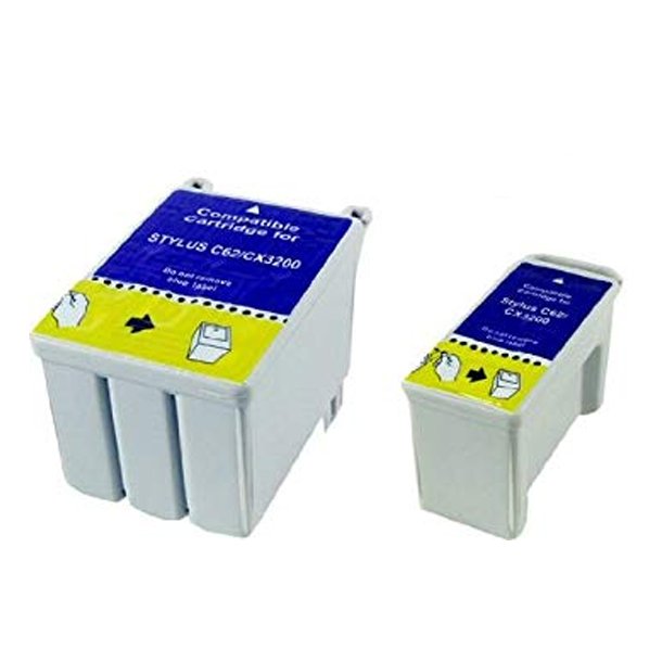 Pixojet blkpatroner Epson T040 - T041, 2 stk rabatpakke 60,5 ml