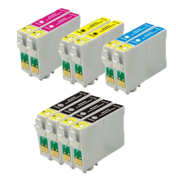 Kompatibel till Epson T0791/T0792/T0793/T0794 combo pack 10 stk bl&auml;ckpatron 182 ml