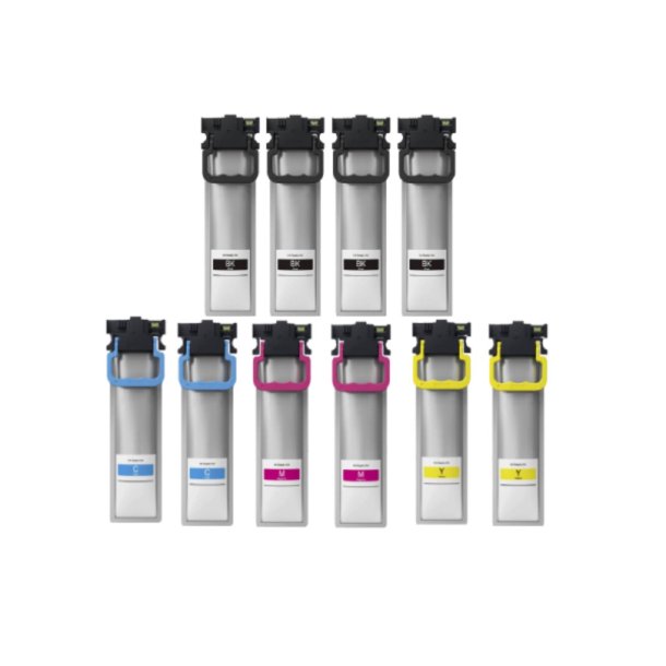 Kompatibel blckpatroner Epson T11C1-T11C4 - C13T11C140, 10 stk. rabattpaket 600 ml