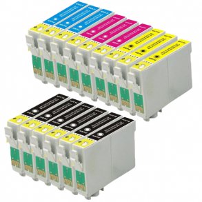 Pixojet bläckpatroner Epson T1291 - T1294 - C13T12914011, 15 st. rabattpaket 243 ml