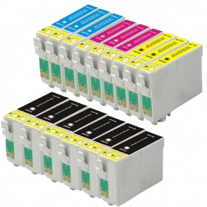 Pixojet bläckpatroner Epson T1301 - T1304 - C13T13014012, 15 st. rabattpaket 354 ml