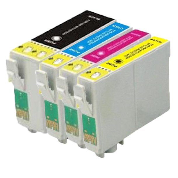 Kompatibel till Epson T1301/T1302/T1303/T1304 XXL combo pack 4 stk bl&auml;ckpatron 86 ml