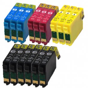 Pixojet bläckpatroner Epson T1631- T1634- C13T16314012, 15 st. rabattpaket 243 ml