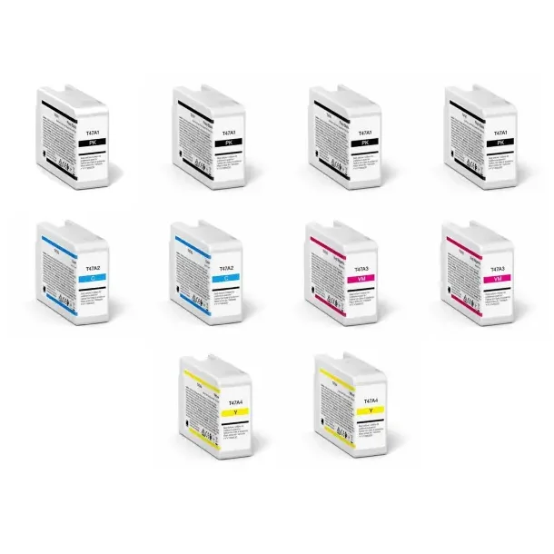 Epson T47A1 - T47A4 Combo Pack 10 pcs - C13T47A100 Ink Cartridge Compatible BK/C/ M/Y 500 ml