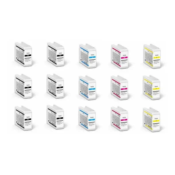 Epson T47A1 - T47A4 Combo Pack 15 pcs - C13T47A100 Ink Cartridge Compatible BK/C/ M/Y 750 ml