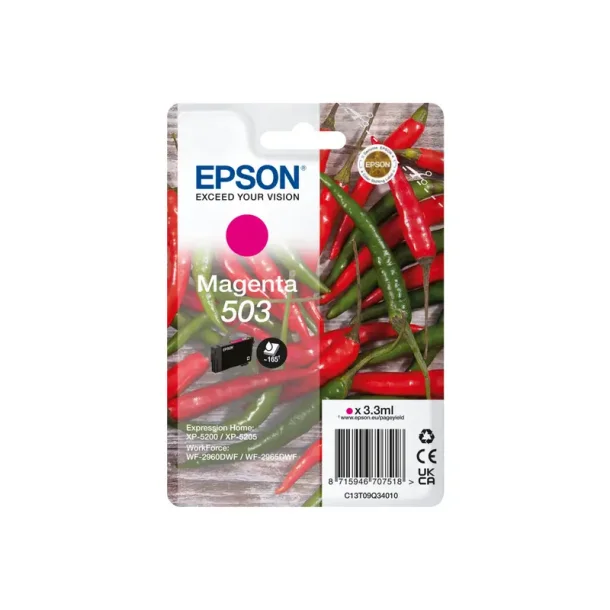 Epson 503 M - Magenta 3,3 ml  - Original blkpatron C13T09Q34010