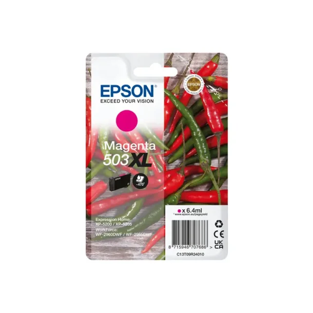 Epson 503 XL M blekkpatron - C13T09R34010 Original - Magenta 6,4 ml