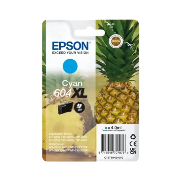 Epson 604 XL C blekkpatron - C13T10H24010 Original - Cyan 4 ml