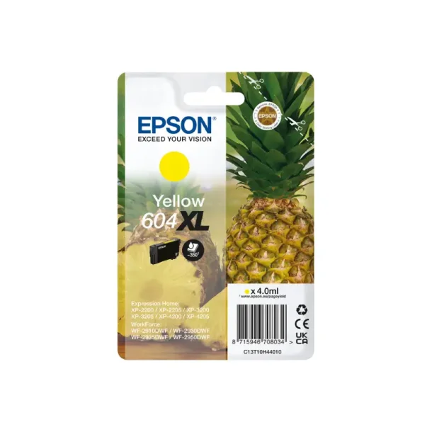 Epson 604 XL Y blekkpatron - C13T10H44010 Original - Gul 4 ml