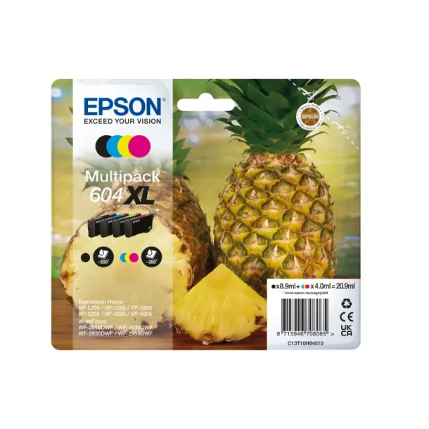 Epson 604 XL combo pack 4 stk Ink Cartridge - C13T10H64010 Original - BK/C/M/Y 20,9 ml