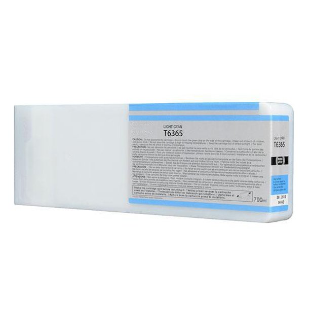 Pixojet bl&auml;ckpatron Epson T6365 - C13T636500 ljus cyan 700 ml