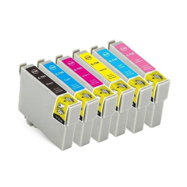 Epson T0791/T0792/T0793/T0794/T0795/T0796 Combo Pack 6 pcs Ink Cartridge - Compatible - BK/C/M/Y/LC/LM 109,2 ml