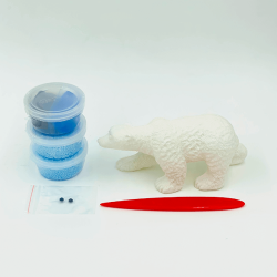 Creative Kids Foam Clay modellera skum - Isbjrn, 14 g
