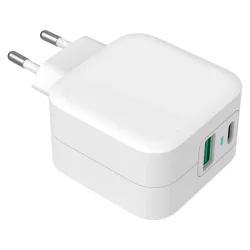 GreyLime 38W USB-C PD &amp; USB-A QC V&auml;ggladdare - Vit