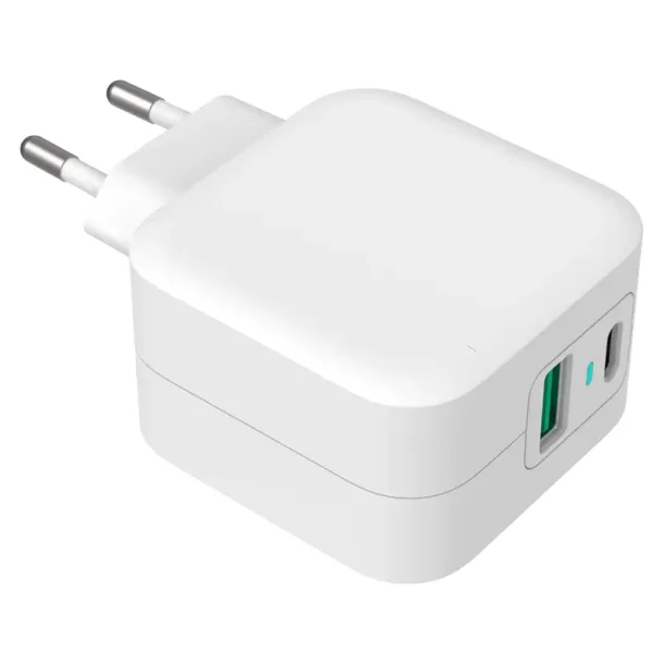 GreyLime 38W USB-C PD &amp; USB-A QC vgoplader, Hvid