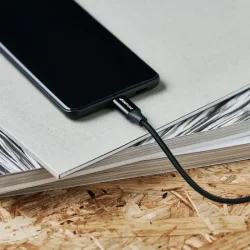 GreyLime Fl&auml;tad USB-C-USB-C Kabel 1 m - Svart