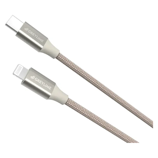 GreyLime Fl&auml;tad USB-C-Lighting Kabel 2 m - Beige