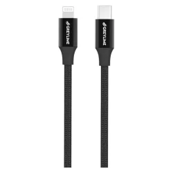 GreyLime Fl&auml;tad USB-C-Lightning Kabel 1 m - Svart