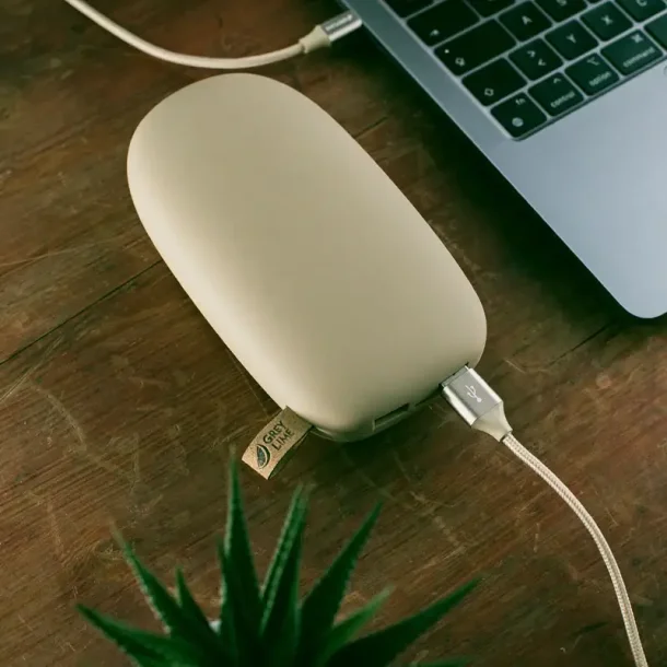 GreyLime Power Stone II 20000 mAh Powerbank - USB-C &amp; USB-A (Beige)